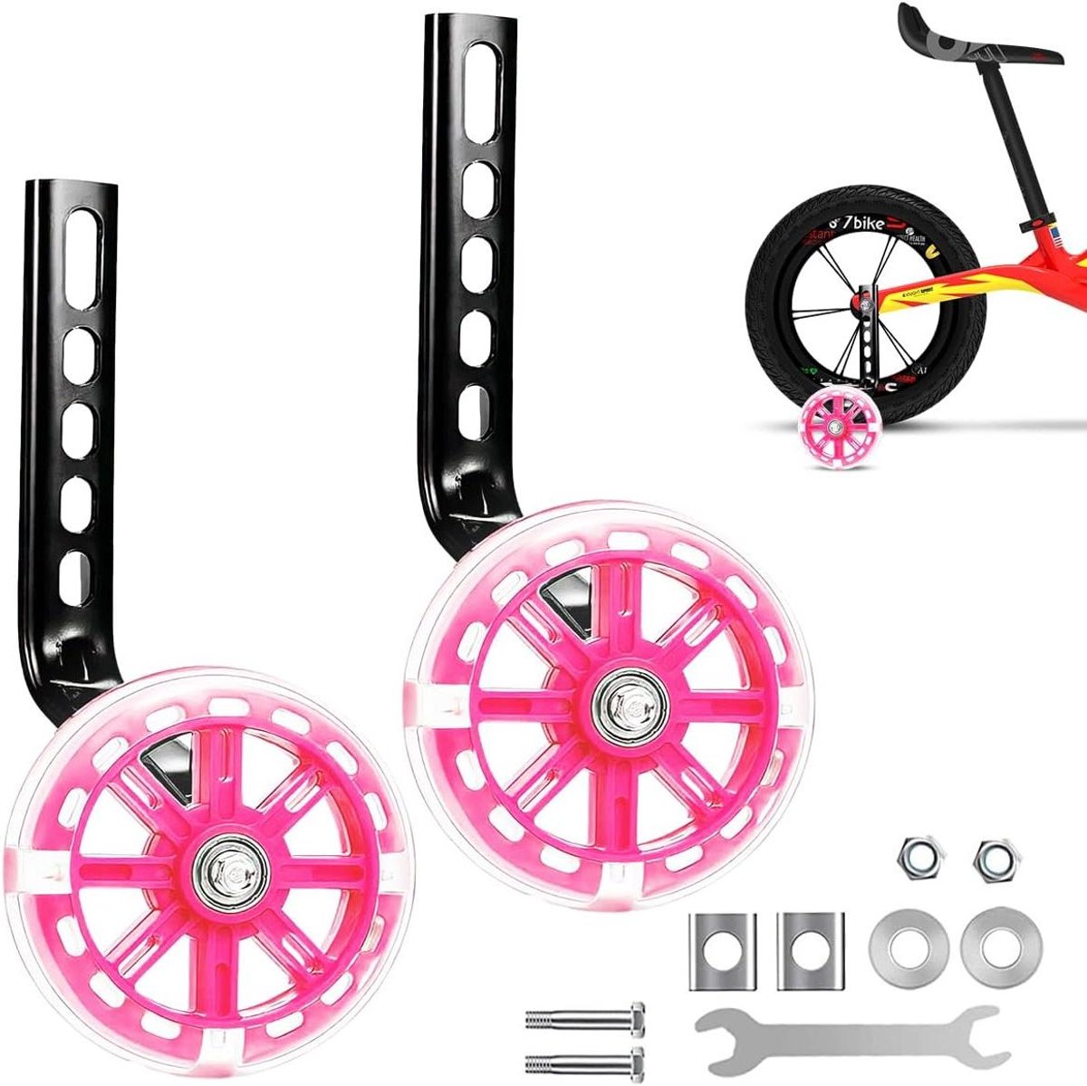 Universele Steunwielen voor Kinderfiets en Volwassenen - Stabilisatoren - Fiets,Ondersteuning - 12, 14, 16, 18, 20 inch - Fietswiel - Voor Beginners - Alle Fietsen - Zwart Kinderfiets kopen online