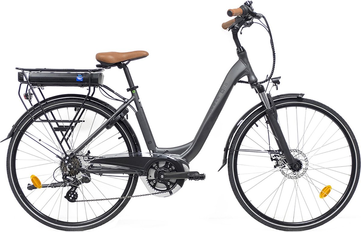 urban e600 elektrische damesfiets met midmotor 7 sp grijs