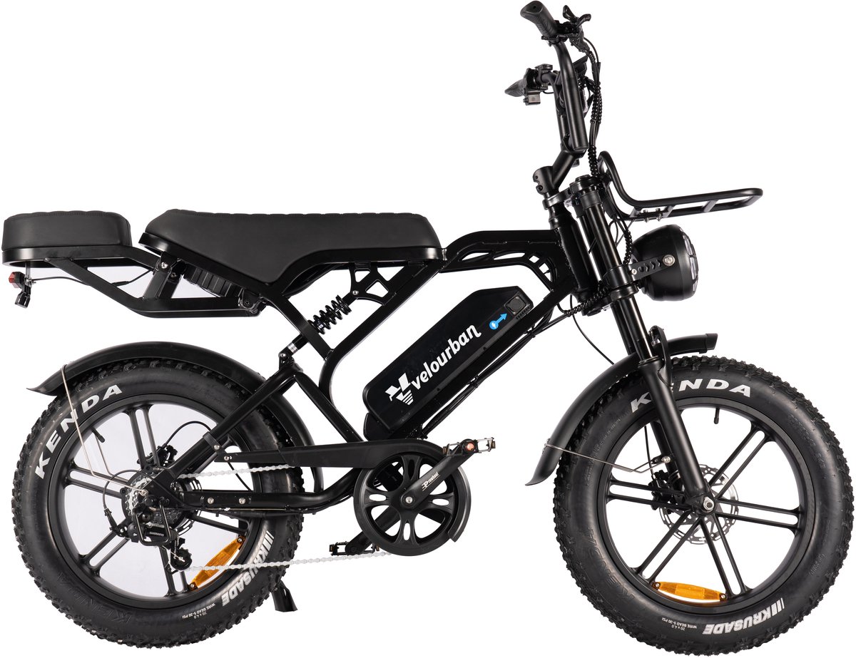 velo urban vu20pro fatbike 20 inch 60 80 km actieradius hydraulische remmen incl slot led verlichting