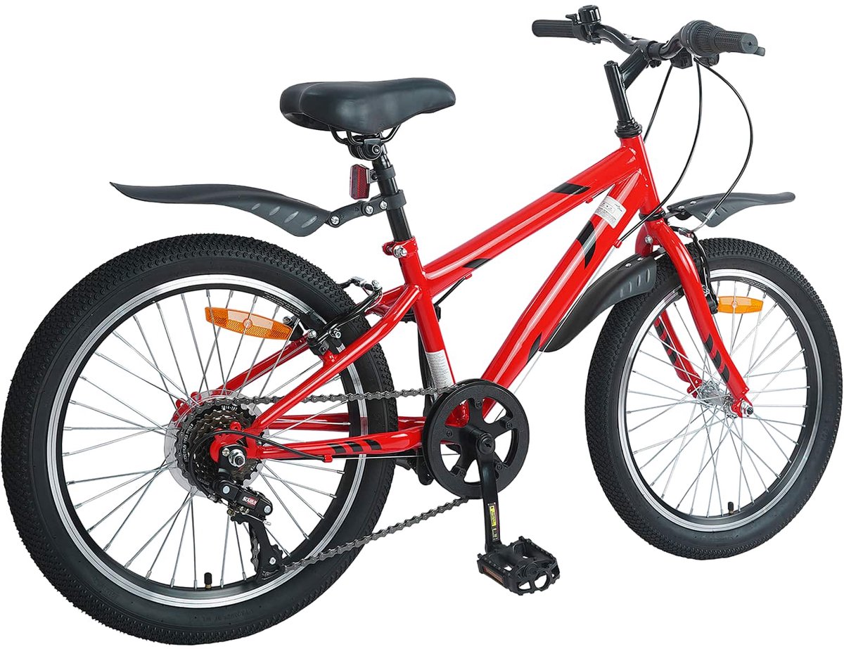 vidaxl kinderfiets 20 inch 6 speed voor 6 11 jaar oud rood