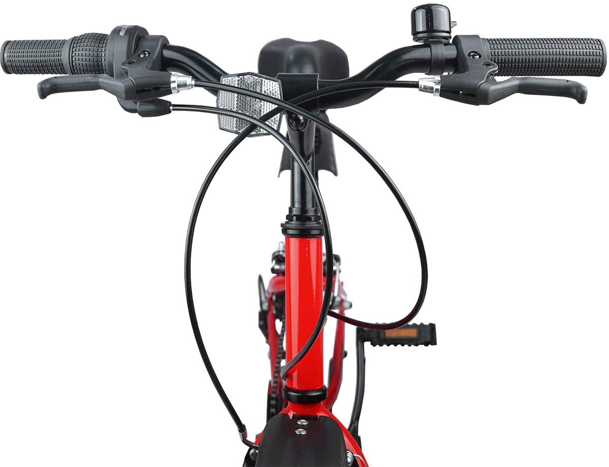 vidaxl kinderfiets 24 inch 6 speed voor 8 12 jaar oud rood