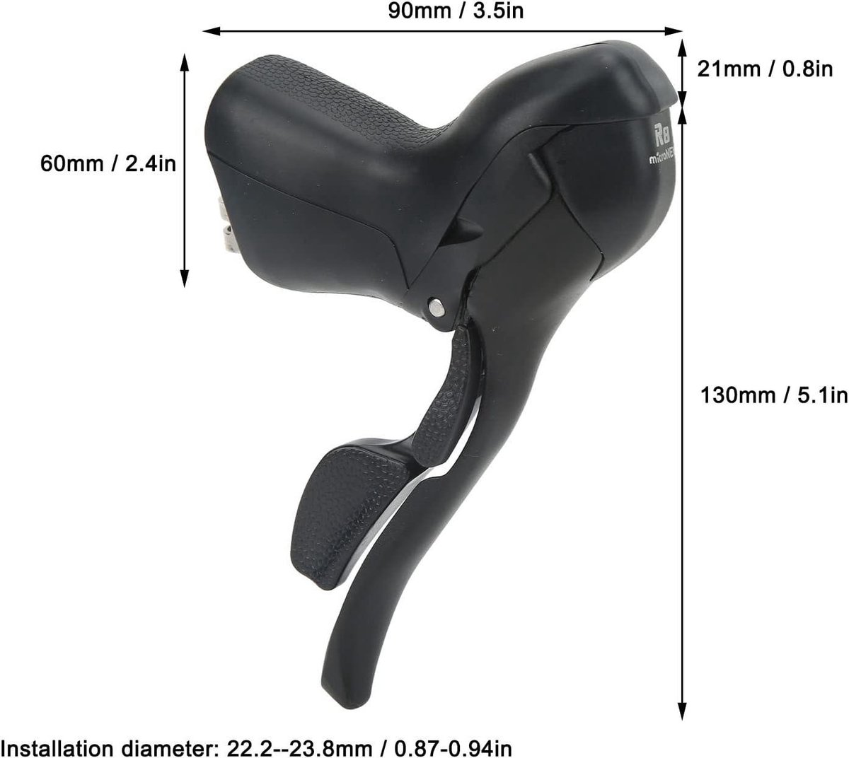 VirtuBuy- fietsversnellingshendels - fietsremgreep - 8 speed - aluminium - fietsremkabel - mountainbike vouwfiets - aluminiumlegering - 2 x 8 - geschikt voor - zwart. Fiets kopen online