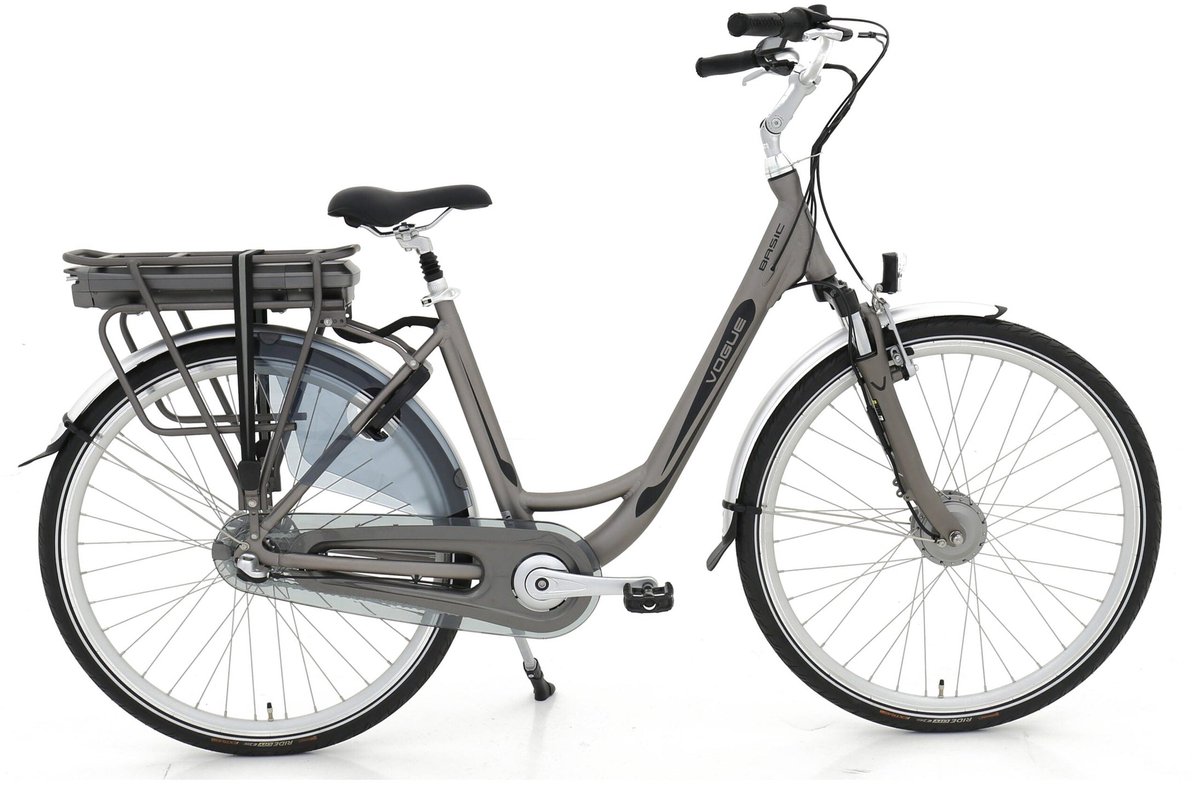 vogue basic n7 elektrische fiets mat grijs 47cm elektrische damesfiets met 468wh accu