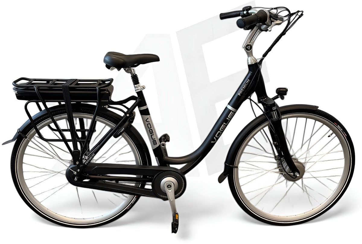 vogue premium elektrische fiets 7sp 53cm lage instap mat zwart
