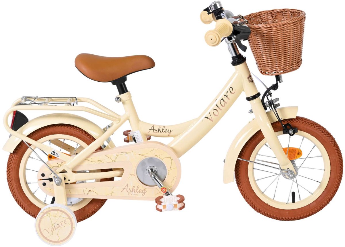 volare ashley kinderfiets meisjes 12 inch creme