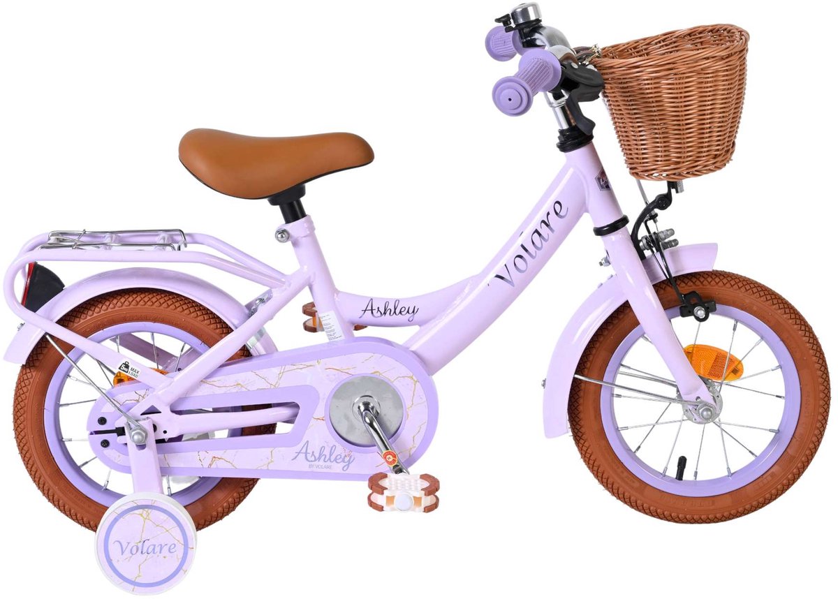 volare ashley kinderfiets meisjes 12 inch lila