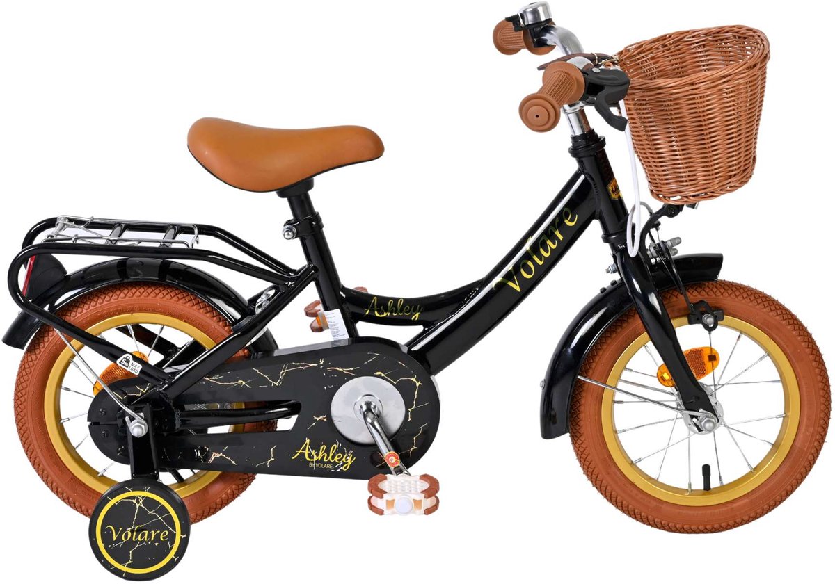 volare ashley kinderfiets meisjes 12 inch zwart