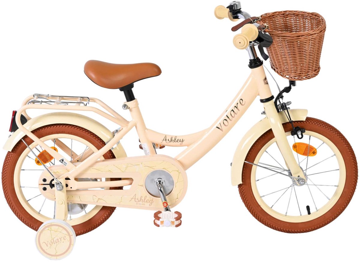 Volare Ashley Kinderfiets - Meisjes - 14 inch - Creme Kinderfiets kopen online