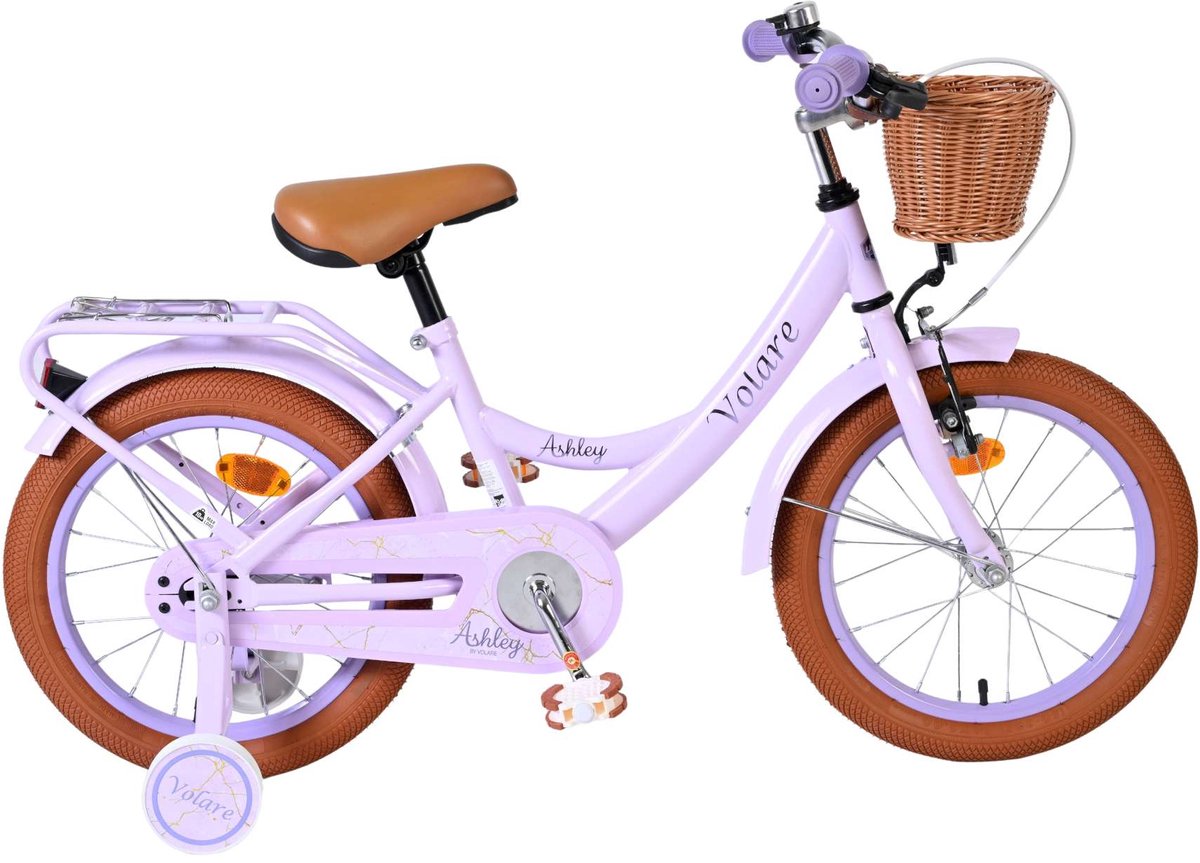 Volare Ashley Kinderfiets - Meisjes - 16 inch - Lila Kinderfiets kopen online