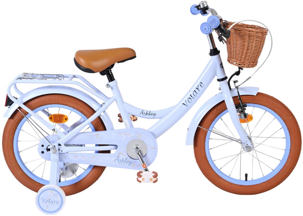 volare ashley kinderfiets meisjes 16 inch pastel blauw