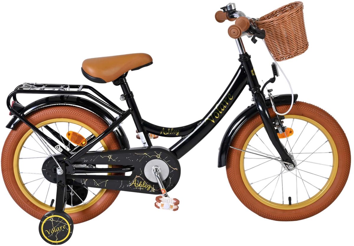 Volare Ashley Kinderfiets - Meisjes - 16 inch - Zwart Kinderfiets kopen online