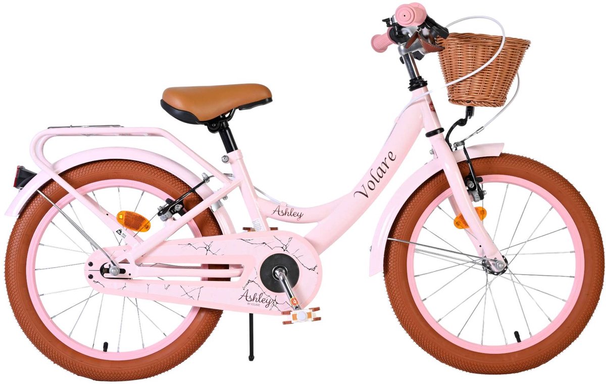 Volare Ashley Kinderfiets - Meisjes - 18 inch - Roze - Twee handremmen Kinderfiets kopen online