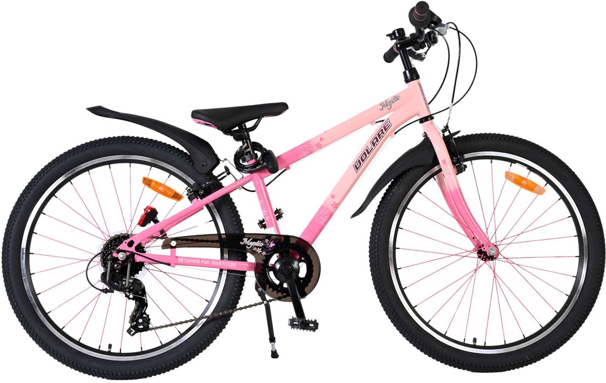 volare mystic kinderfiets 24 inch roze 7 speed