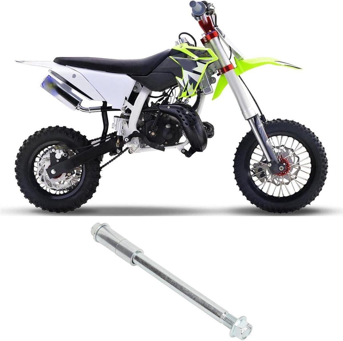 vooras achter achteras geperforeerd 15 mm 220 mm met 2 bushings voor pit pro trail dirt bike 70 cc 90 cc vervangingsonderdelen motoronderdelen