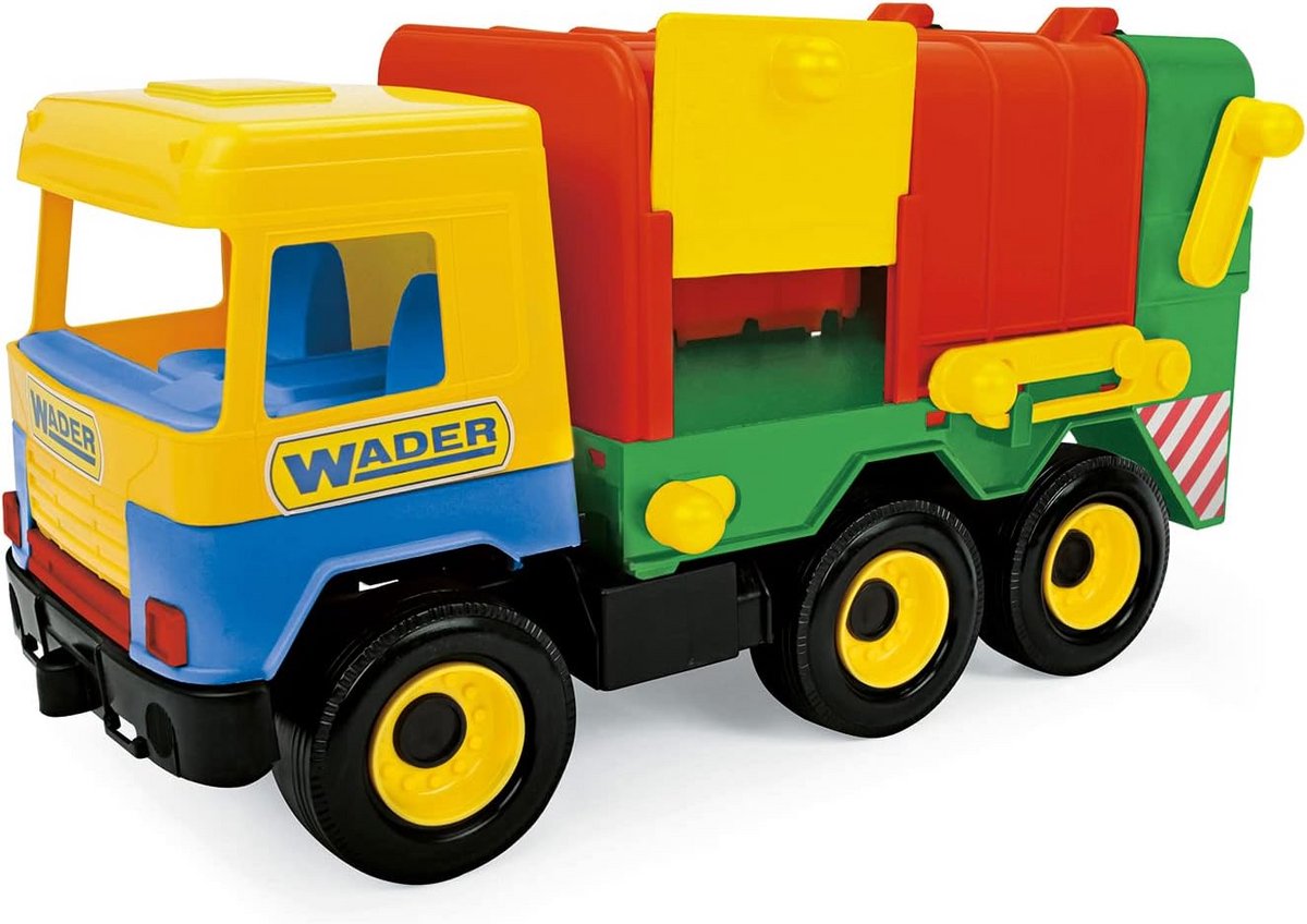 Wader Middle Truck Vuilniswagen | 42 cm | incl. vuilnisbak | beweegbare kleppen | geschikt vanaf 3 jaar Speelgoedkruiwagen kopen online
