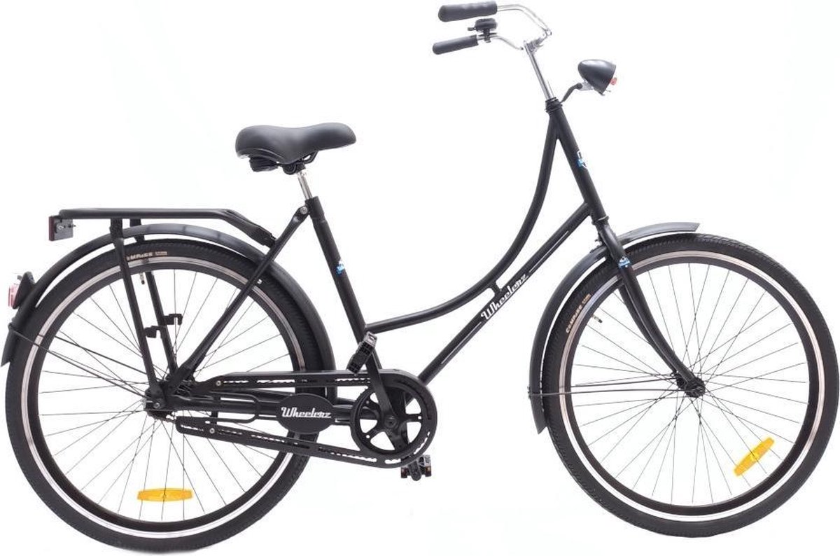 wheelerz oma fiets vrouwen matzwart 48 cm