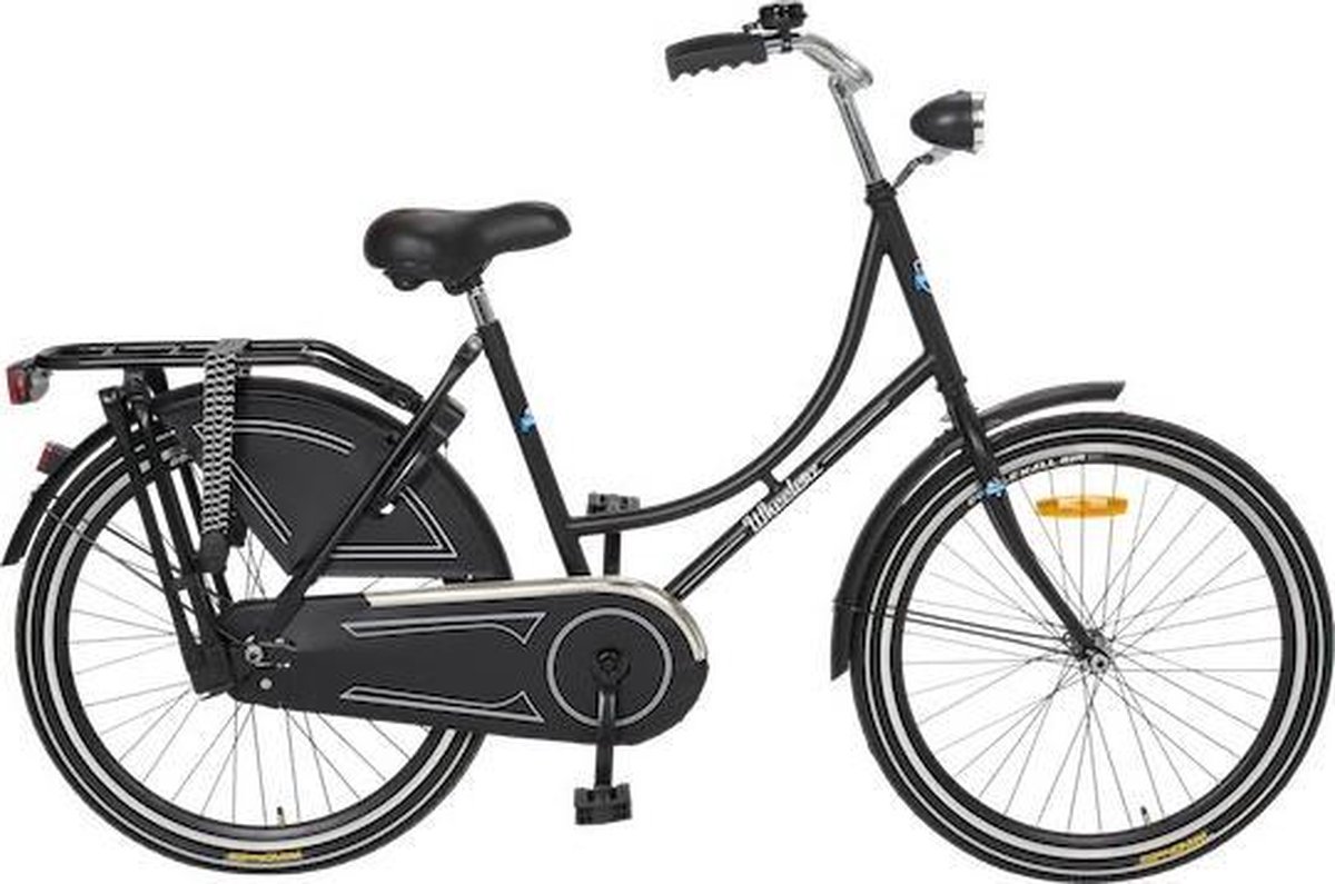 wheelerz omafiets 24 mat zwart