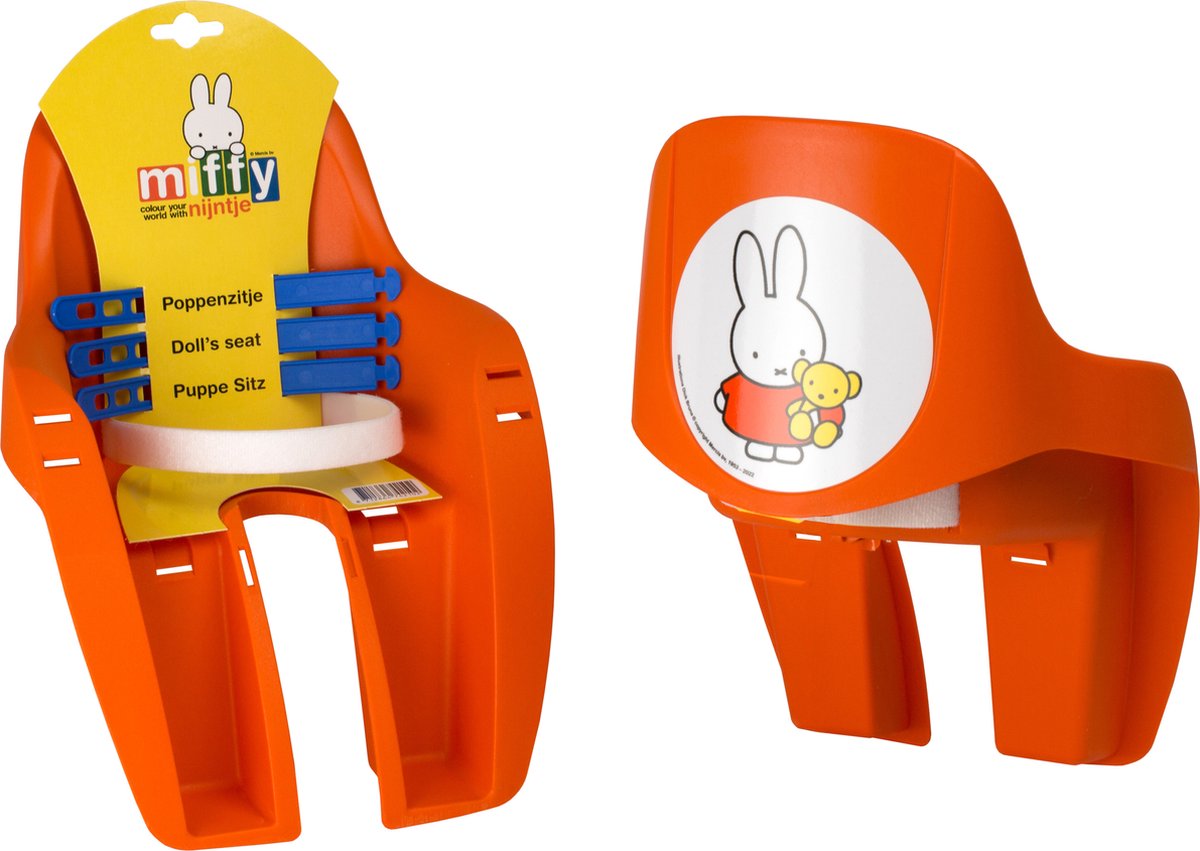 widek oranje poppenzitje voor fiets stevig en veilig geschikt voor standaard fietsframes