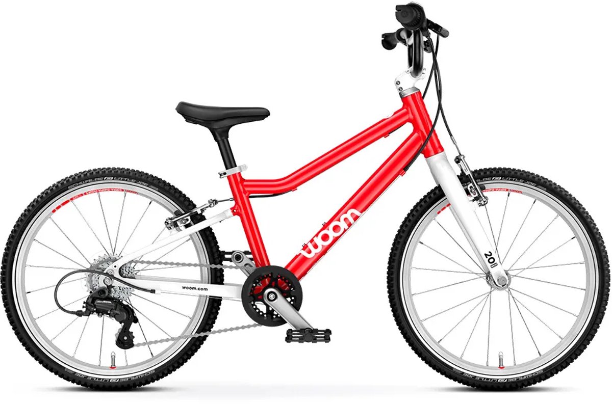 woom go 4 20 fiets rood jongen