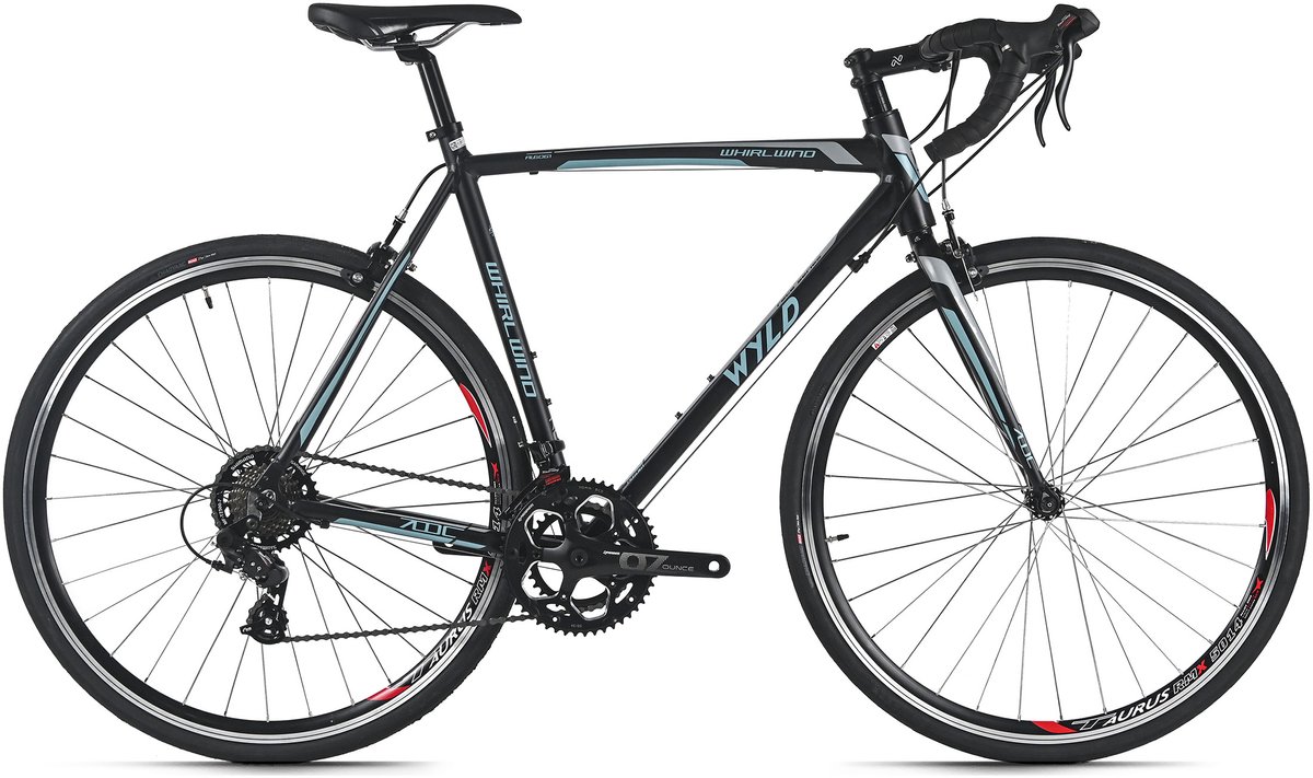 wyld racefiets 28 whirlwind 70 zwart blauw 14 versnellingen framemaat 58 cm