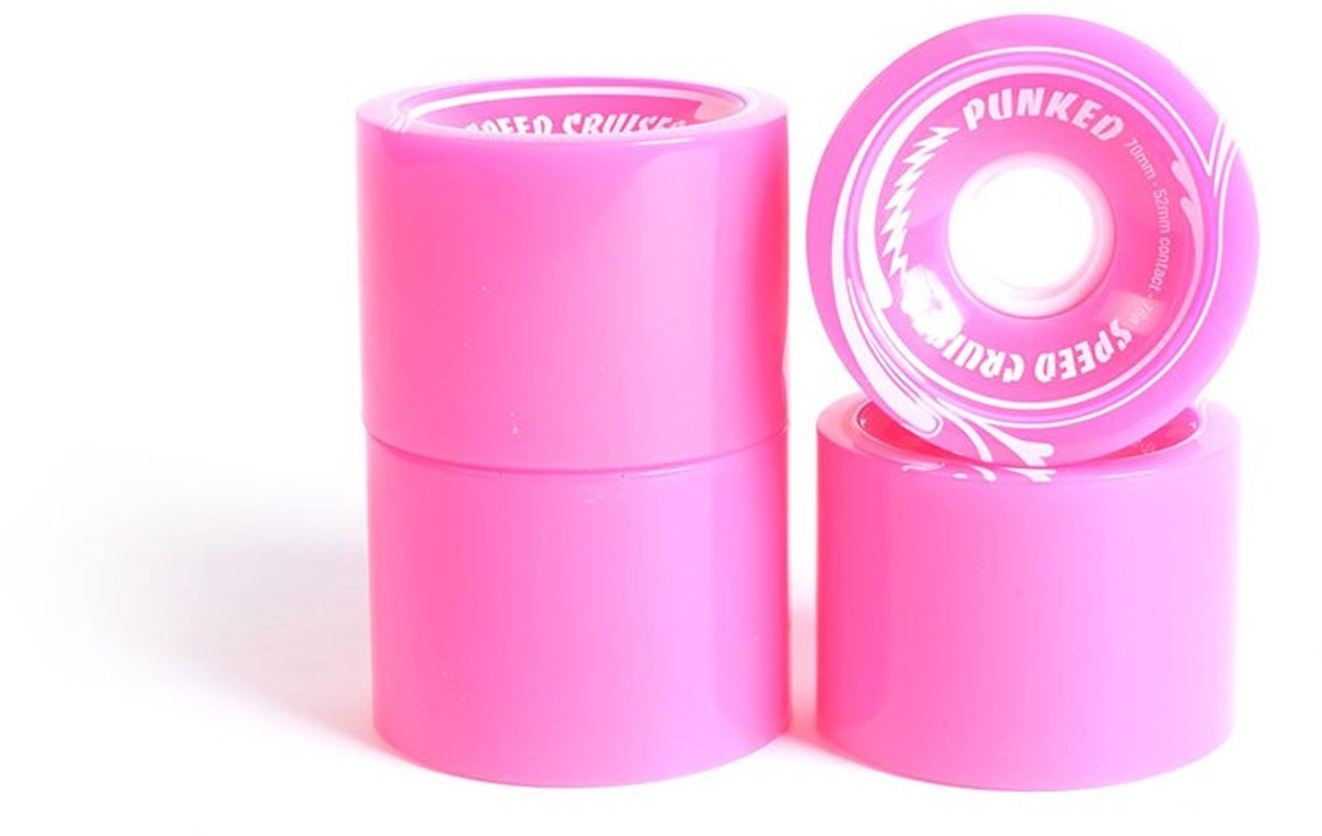 Yocaher Long Skateboardwielen Roze 70 x 52 mm Skateonderdeel kopen online