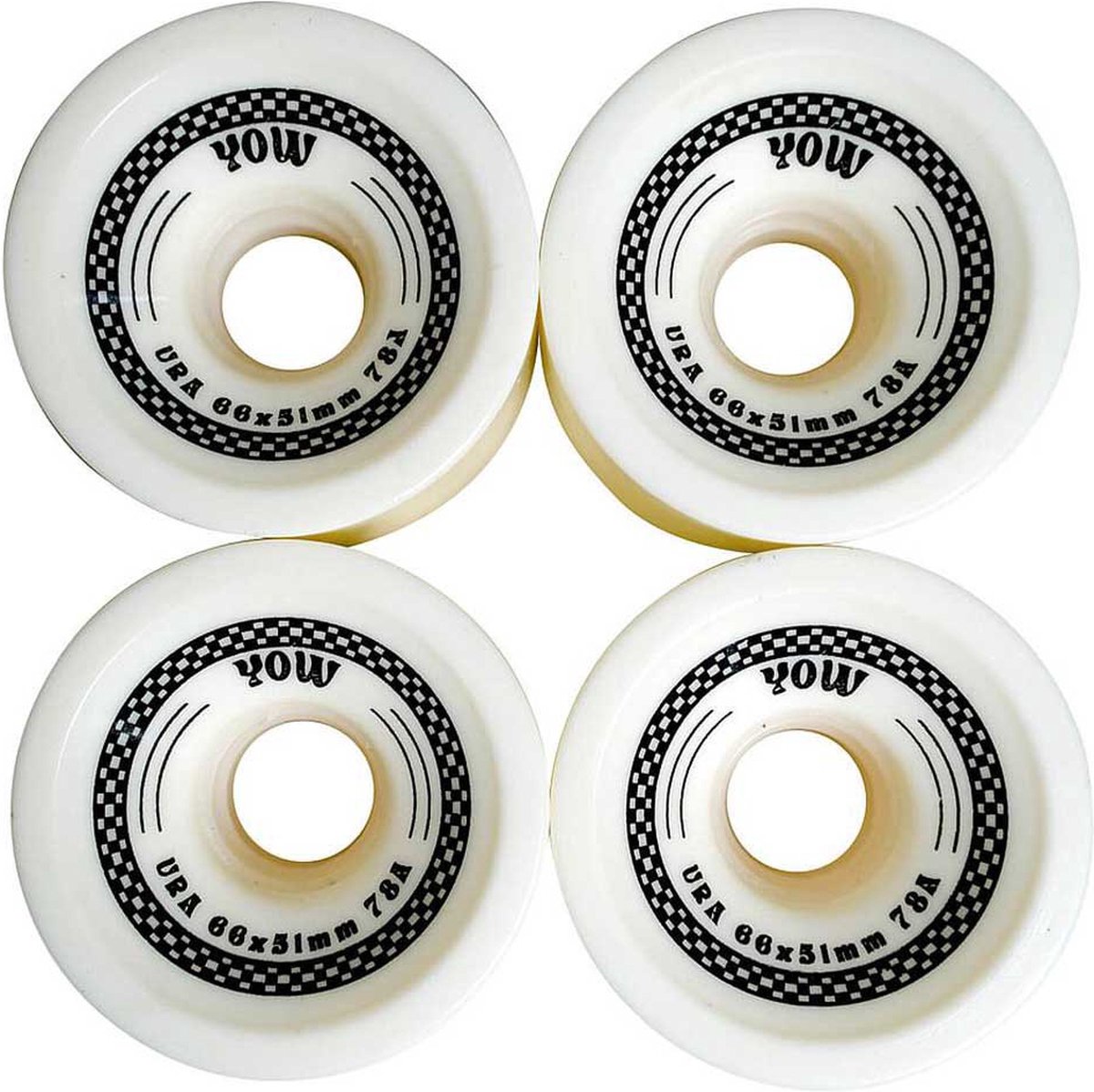 Yow Ura 78a Skateboardwielen Transparant 66 x 51 mm Skateonderdeel kopen online