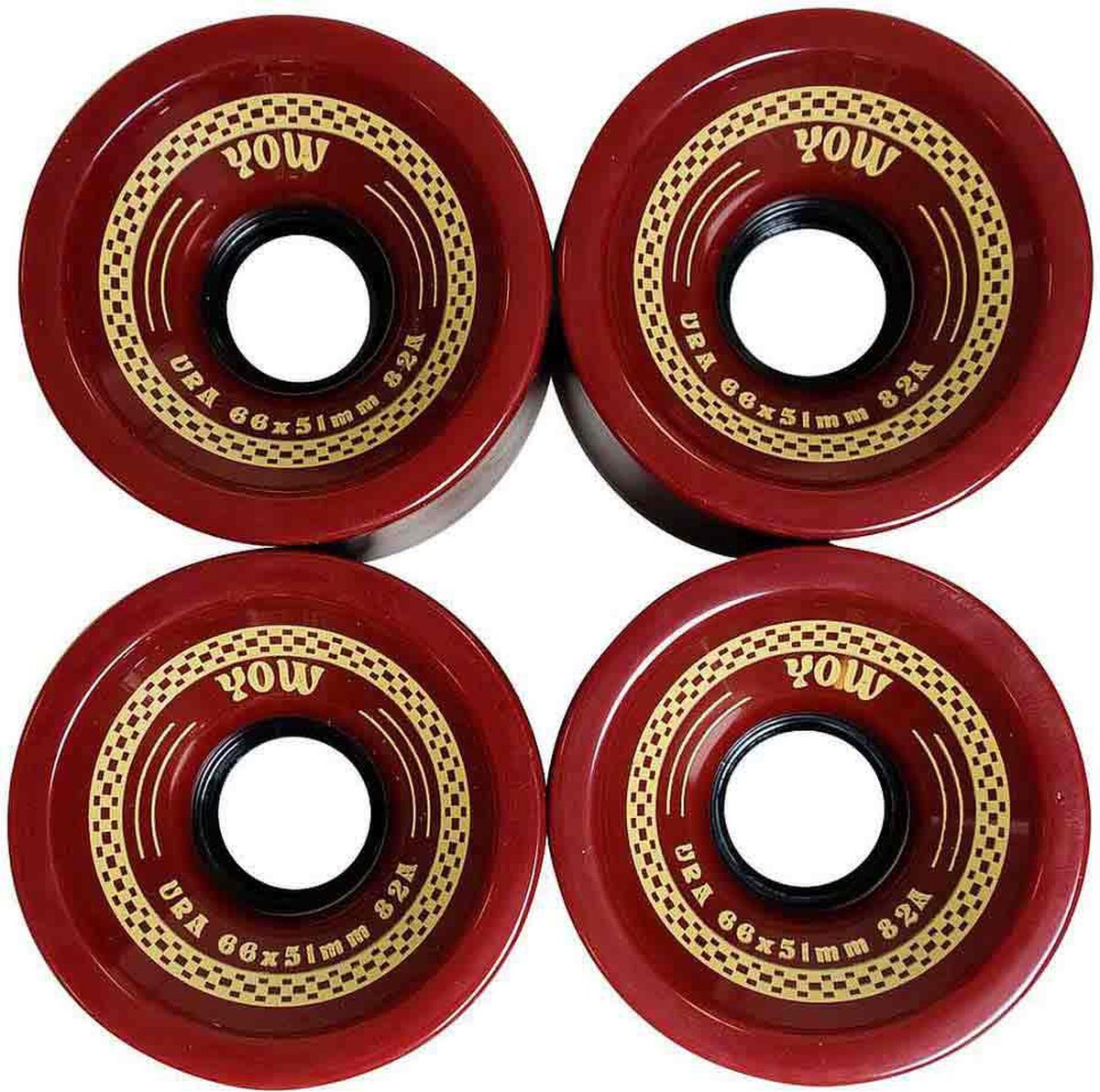 yow ura 82a skateboardwielen goud 66 x 51 mm