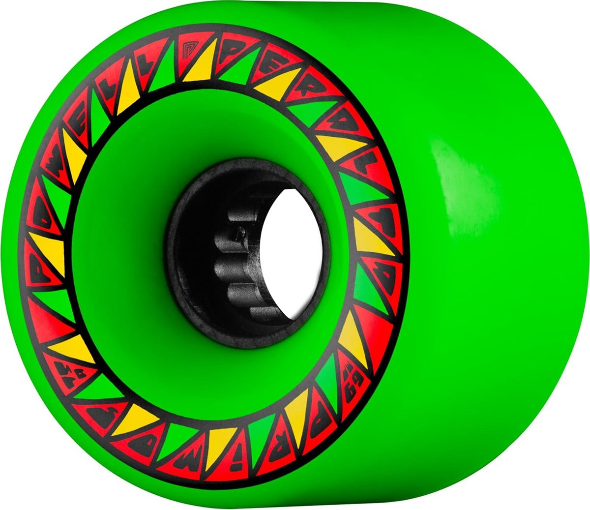 zachte skateboard wielen 69mm 75a groen voor cruisen en downhill