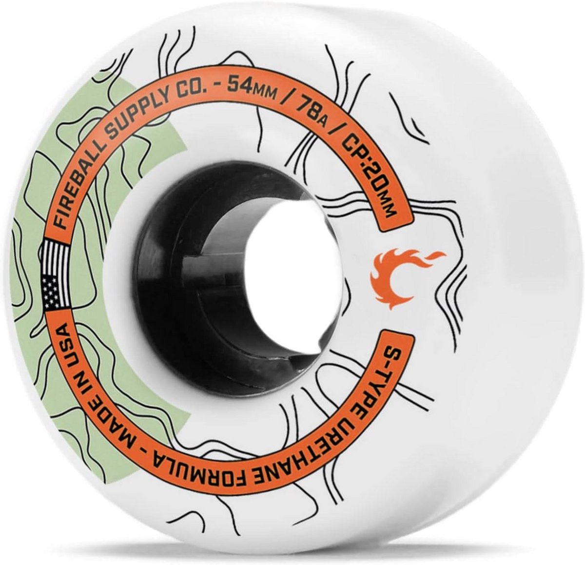 zachte skateboardwielen 54mm 78a cruiser wielen set van 4 voor alle terrein