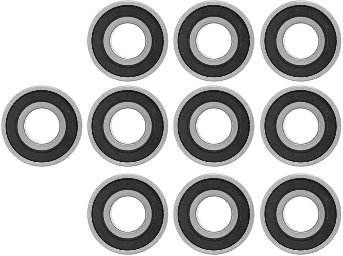 10 stuks 6202 2rs ruberen afgedichte diepe groef kogellagers voorgesmeerd voor skateboards inline schaatsen scooters longboards 15x35x11mm