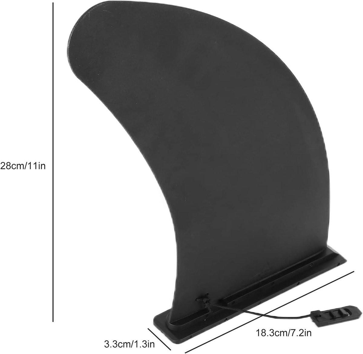 11 inch verwijderbare surfvin zwart pvc vast stopcontact center stabilisator peddel voor longboard surfplank