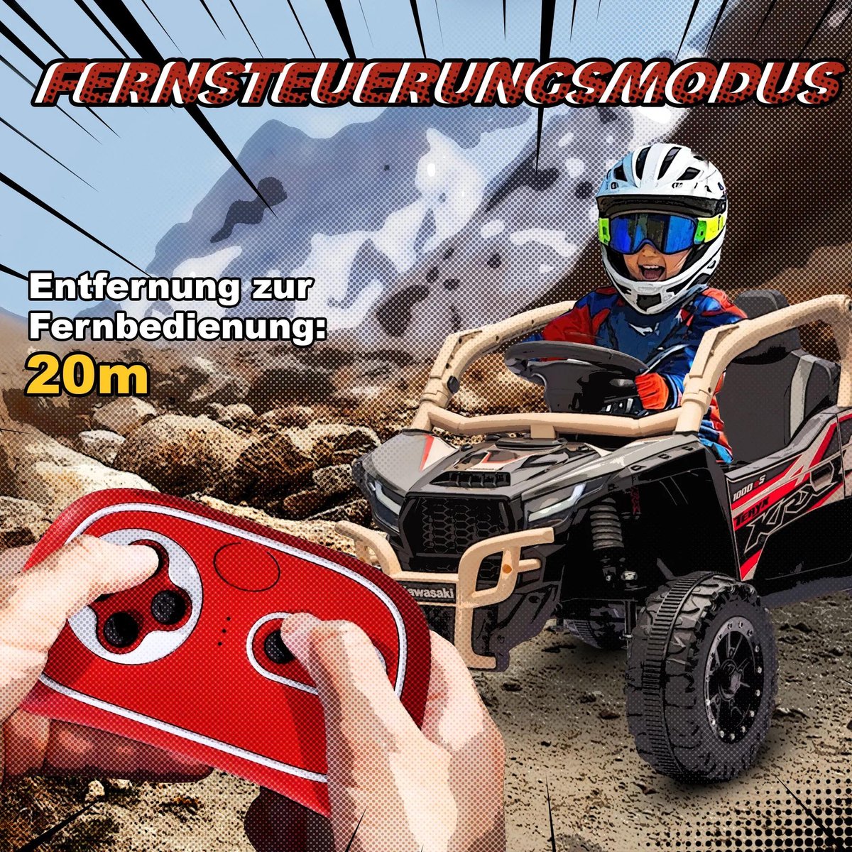 Allecto - Elektrische Terreinwagen - Afstandsbediening - LED-licht - Muziekluidspreker - Speelgoedauto - Elektrische Afstandsbediening Auto - Geschikt voor Kinderen - 12V - Rood - Model - AliExpress 26. Accuvoertuig kopen online