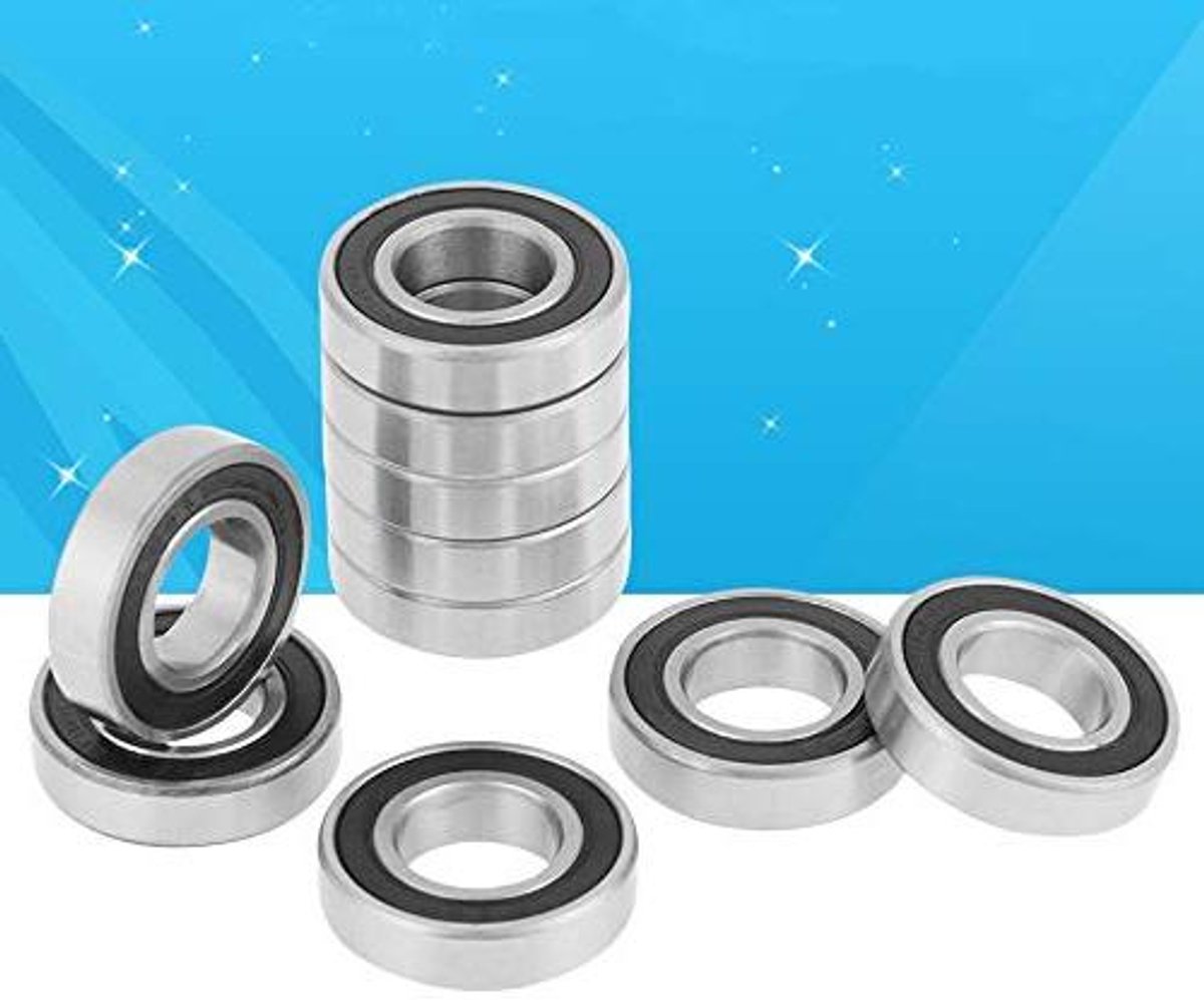 allecto groefkogellagers 6901 2rs rubberen afdichting 10 stuks geschikt voor fietsen zwart onderhoudsvrij hoogwaardige kwaliteit