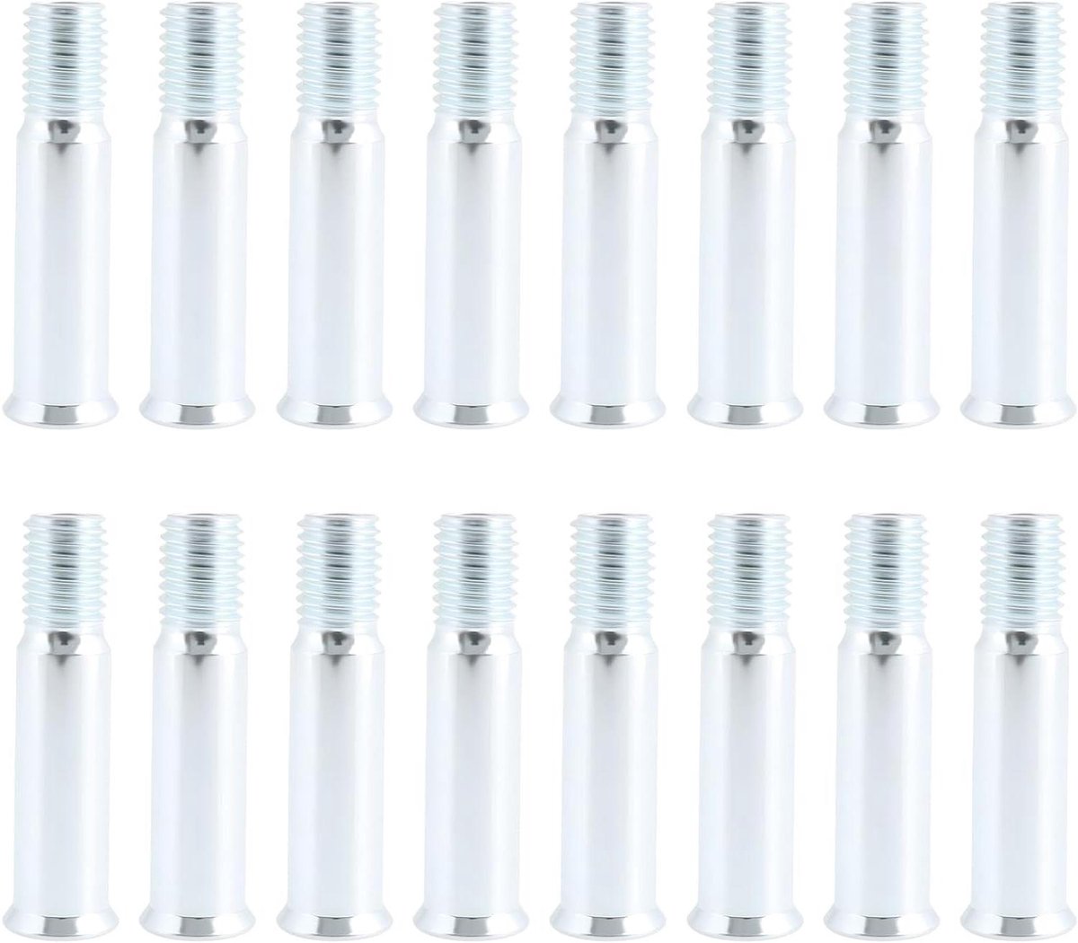 allecto inline rolschaatsassen aluminium schroeven bouten 8 mm rolschaatsonderdelen compatibel met rolschoenen zilver 16 stuks