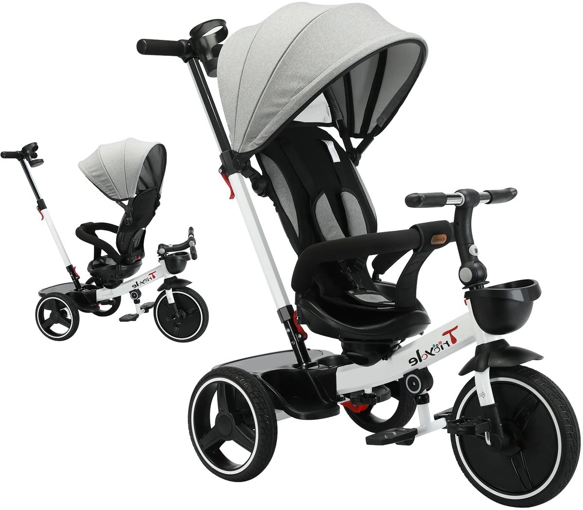 Allecto - Kinderwagen driewieler fietsen - Verstelbare luifel - Zitten en liggen - Demonteren en monteren - 1-5 jaar - AliExpress 26 Driewieler kopen online
