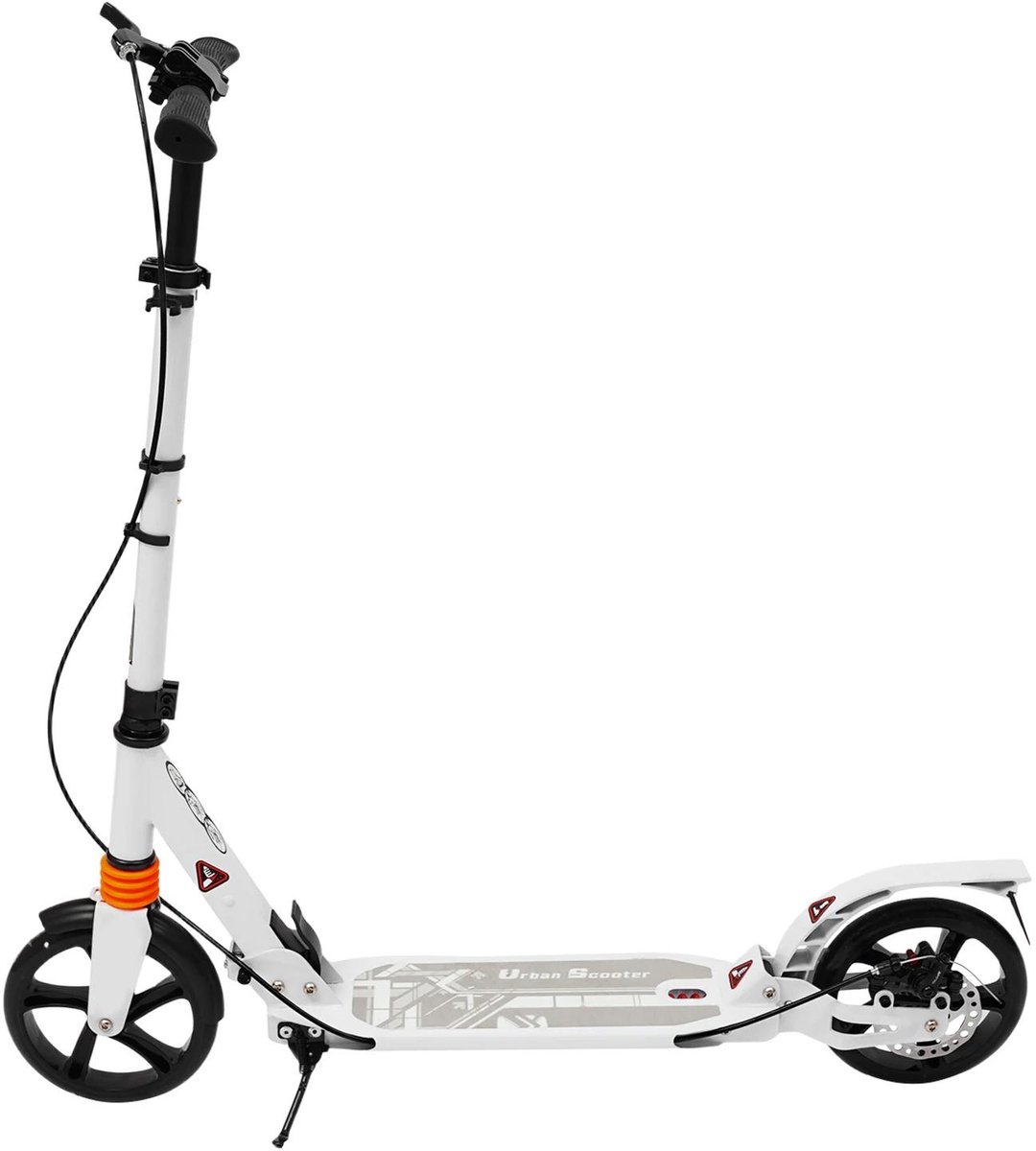 allecto pedaalscooter opvouwbaar handrem pu wielen hoogte verstelbaar studenten tieners volwassenen zwart remblok geschikt voor aliexpress 18