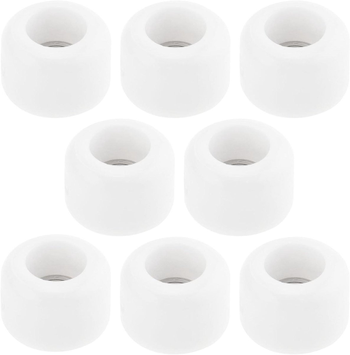 Allecto- Skateboardwielen - Polyurethaan - CNC - Professioneel - Mini - Houten - 7.5x5.2mm - 8 stuks - Wit/Zwart Skateonderdeel kopen online