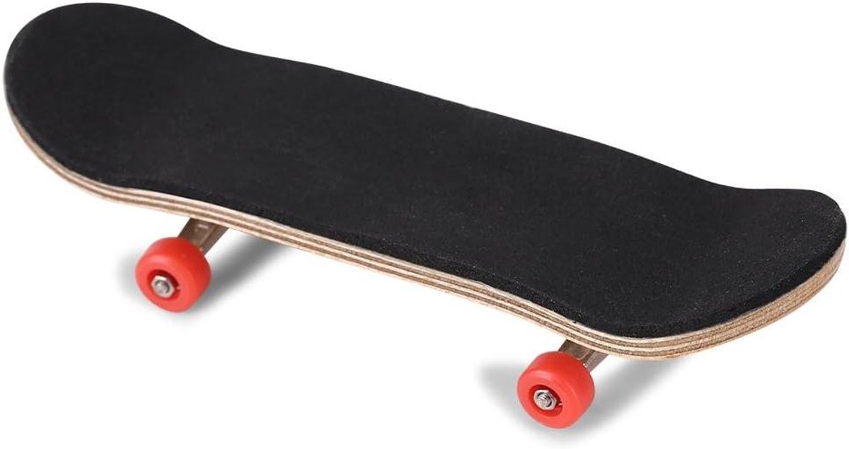 allecto vingerskateboards esdoornhout wielen pu pad rubberen schokabsorptie stressverlichting rood volledige set met doos geschikt voor