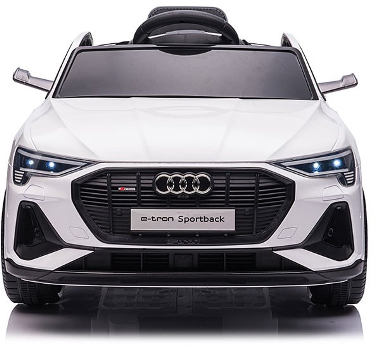 baby mix accuvoertuig elektrische auto q4 e tron sportback wit kunststof speelgoedauto kinderauto afstandsbediening replica oplaadbaar