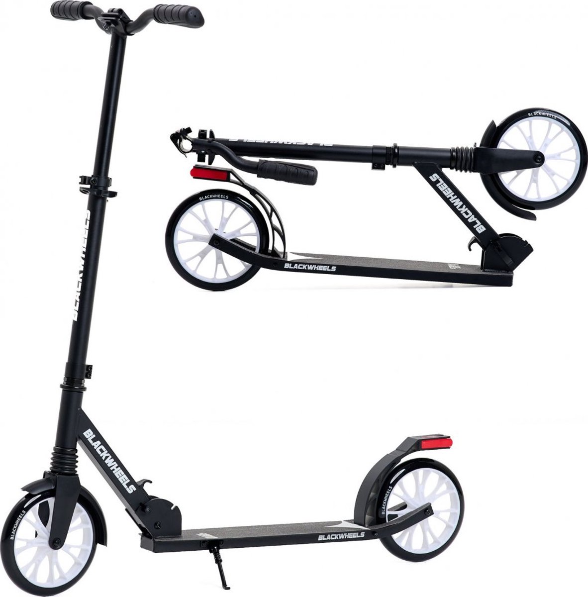 BLACKWHEELS ZOOM Foldable Scooter - Opvouwbare Step - Voor volwassenen - ABEC-7 - 200 mm PU Wheels - Voetrem - Black Step kopen online