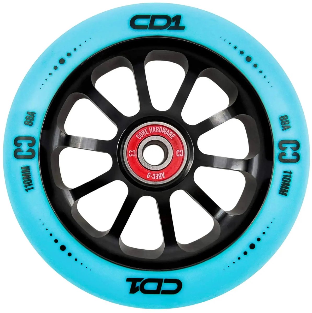 core cd1 stuntstep wiel 110mm blauw