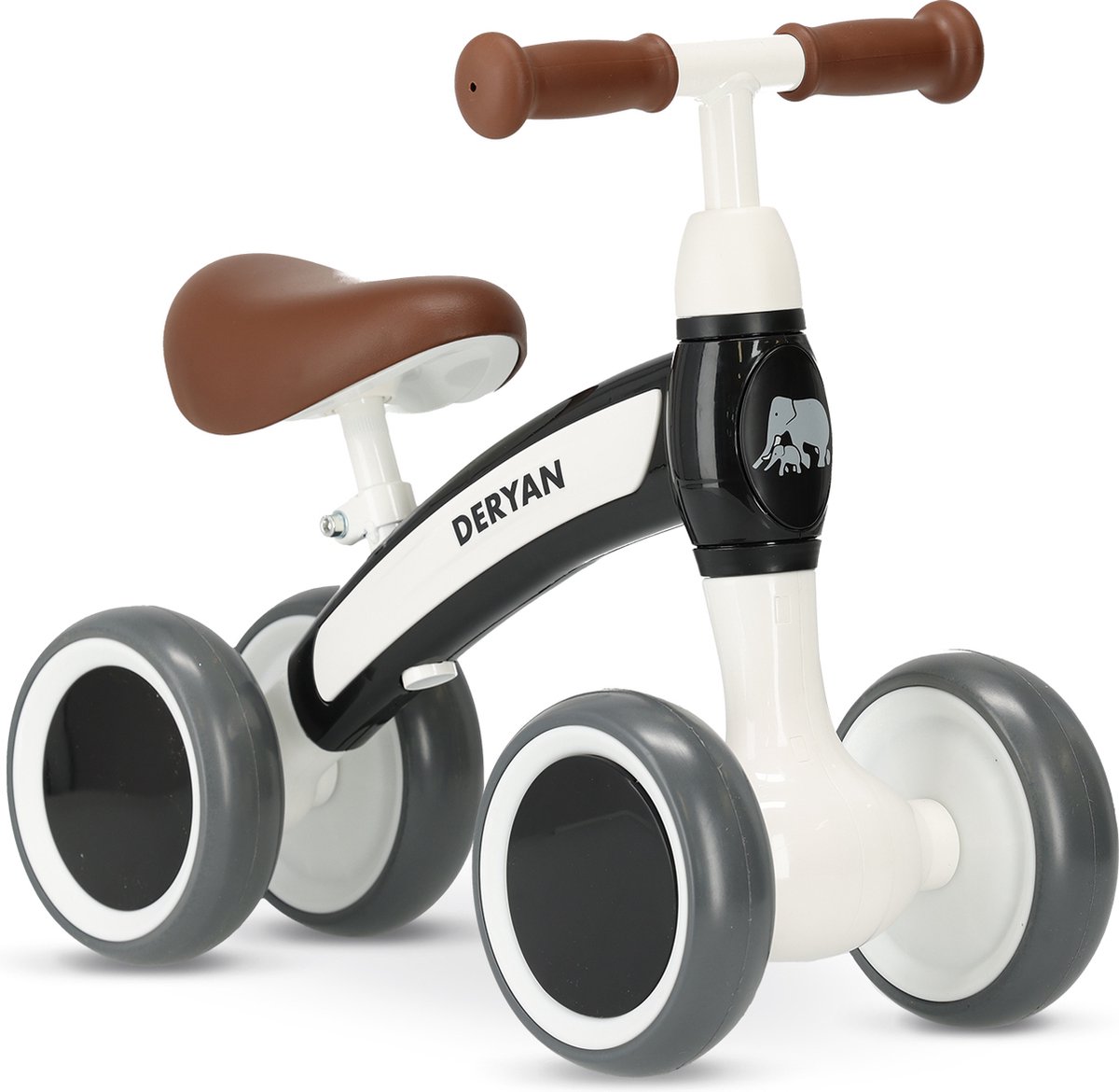 Deryan Trailblazer Loopfiets - Zwart/Wit Loopfiets kopen online