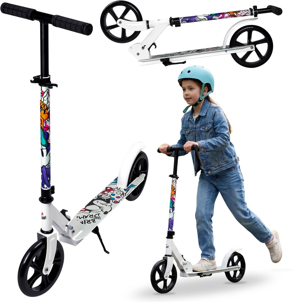 DISNEY Minnie Mouse Jeugdige metalen tweewielige step 200 mm met rem en voetsteun, opvouwbaar tot 100 kg Step kopen online