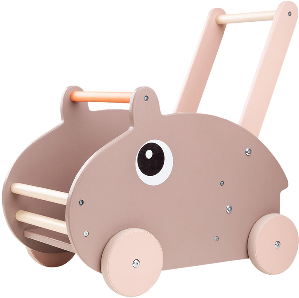 Done By Deer Ozzo Walker Loopwagen - Poederroze - Hout - Vanaf 12 maanden Loopauto kopen online