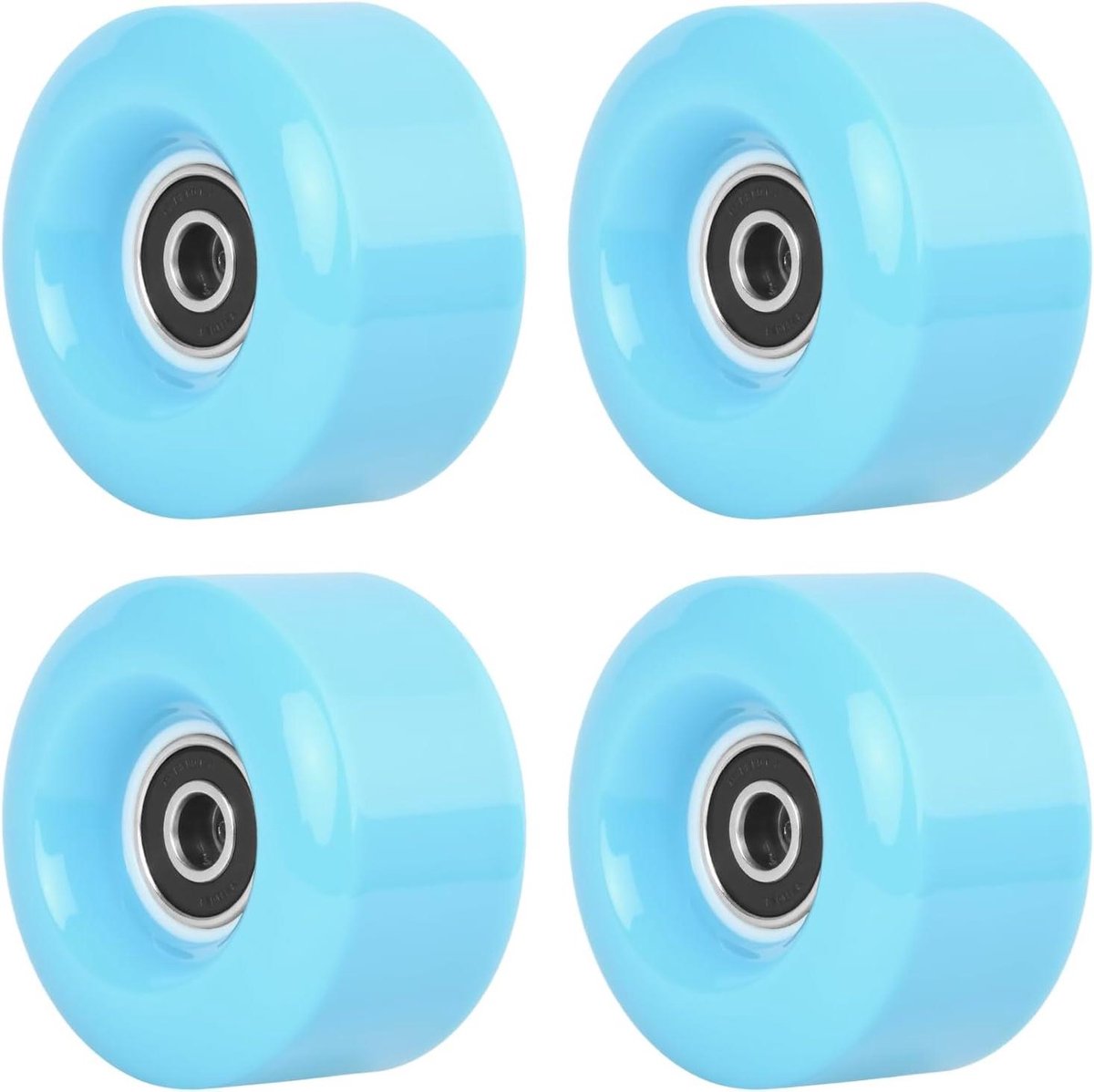 dubbele rij rolschaats wielen met lagers set van 4 accessoires 58 x 32 mm pu wielen skateboard vervanging