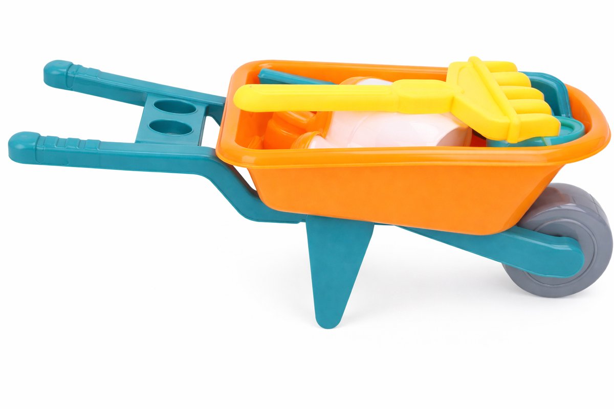 eddy toys kruiwagen met zandspeelgoed 8 stuks zandspeelgoed set met kruiwagen strand speelgoed kinderen kinder kruiwagen voor zandbak kunststof multicolor