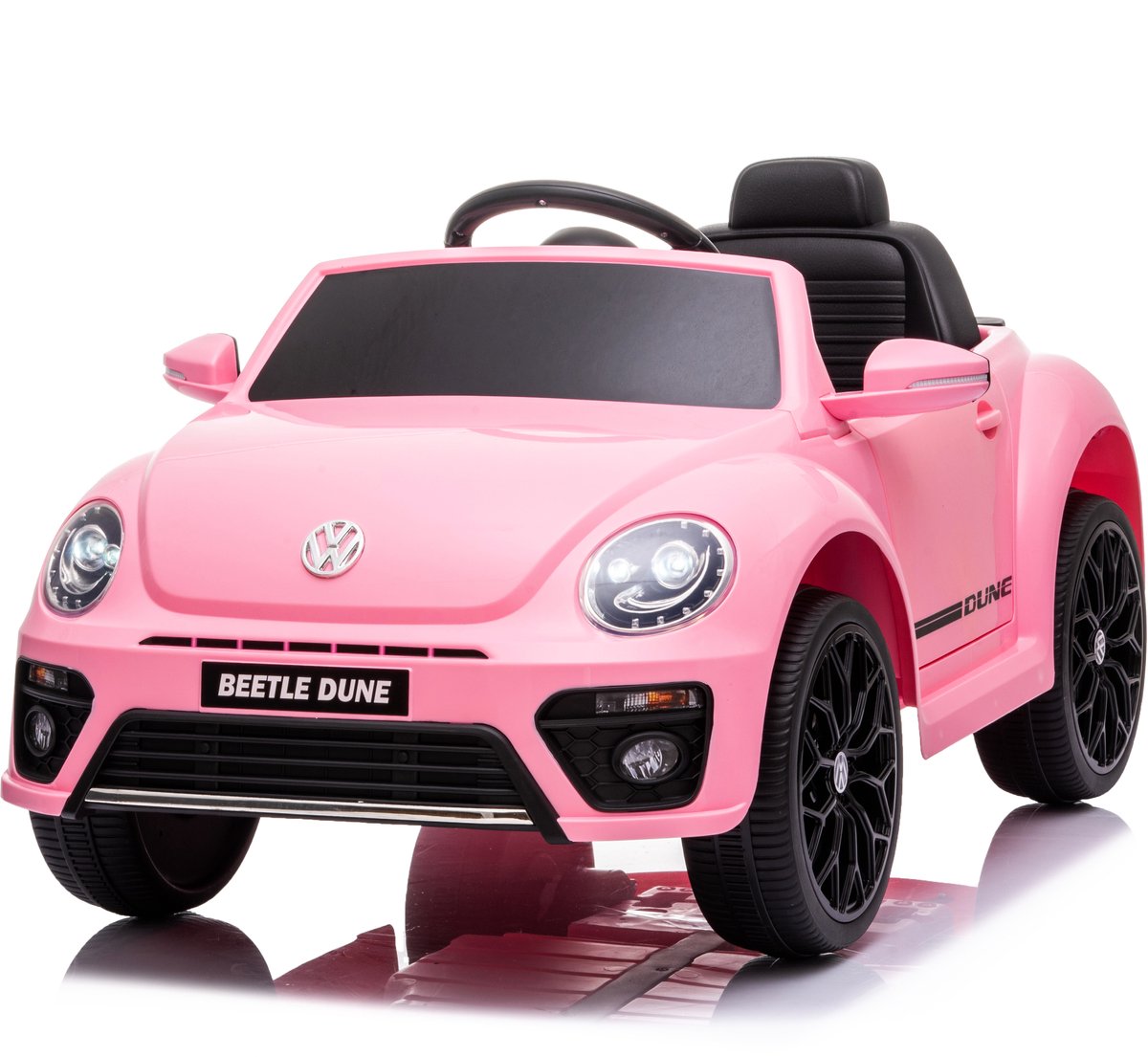 Elektrische Kinderauto - Volkswagen Beetle Dune 12V Elektrische auto voor kinderen 12V - 1 tot 3.5 jaar - Roze Accuvoertuig kopen online