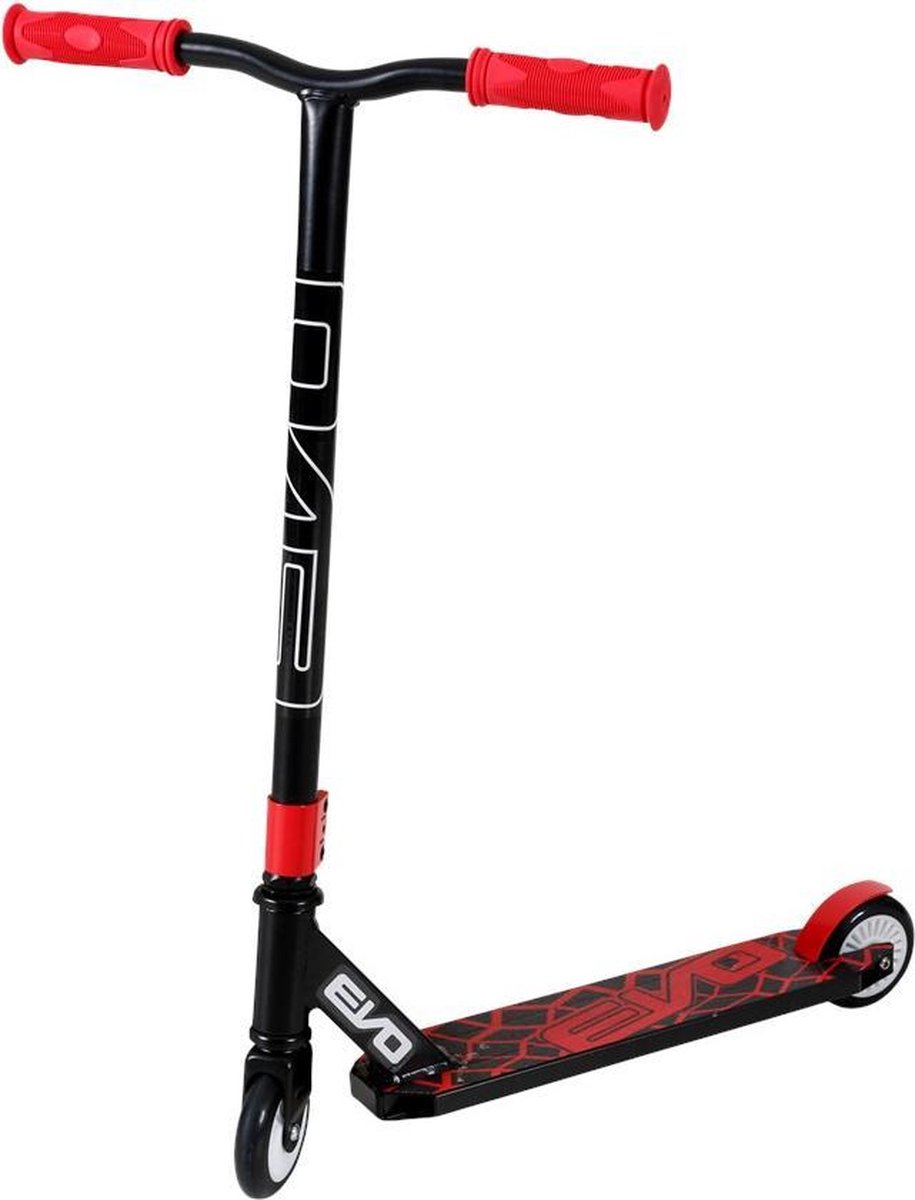 evo viper luxe stunt scooter step kinderen zwart rood stunt step rood stuntstep rood zwart
