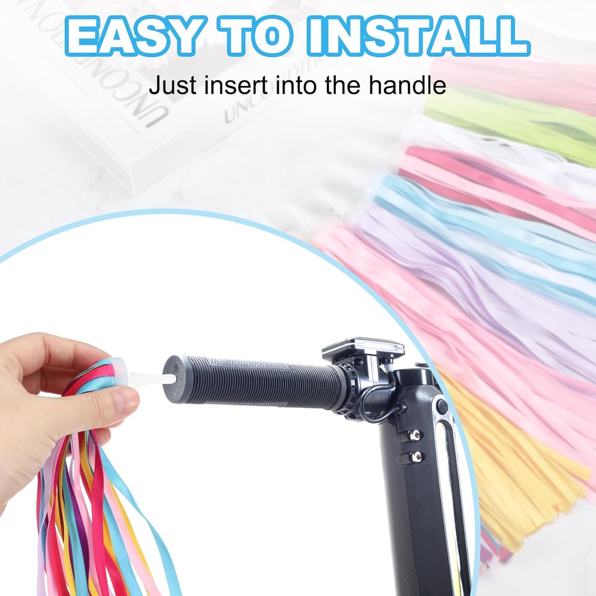 fietsstreamers kleurrijke scooter stuur kwastjes grepen lint accessoires decoraties voor driewieler handgrepen