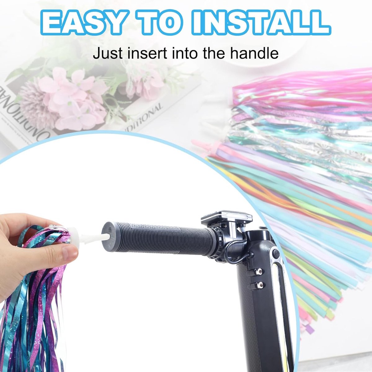 fietsstreamers kleurrijke scooter stuur kwastjes grepen lint accessoires decoraties voor meisjes fiets driewieler handgrepen meerkleurig